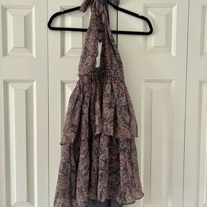 Meet me in Santorini Halter Dress